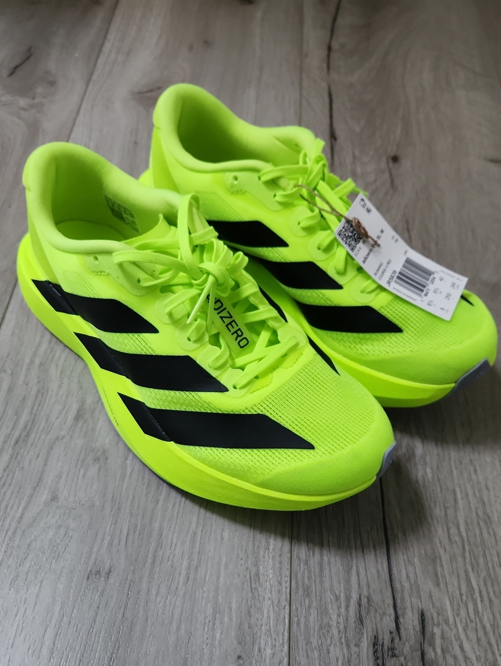 Adidas Adizero Evo SL Sneakers Womens 8 Lucid Lemon Lace Up Running Shoes JR5839